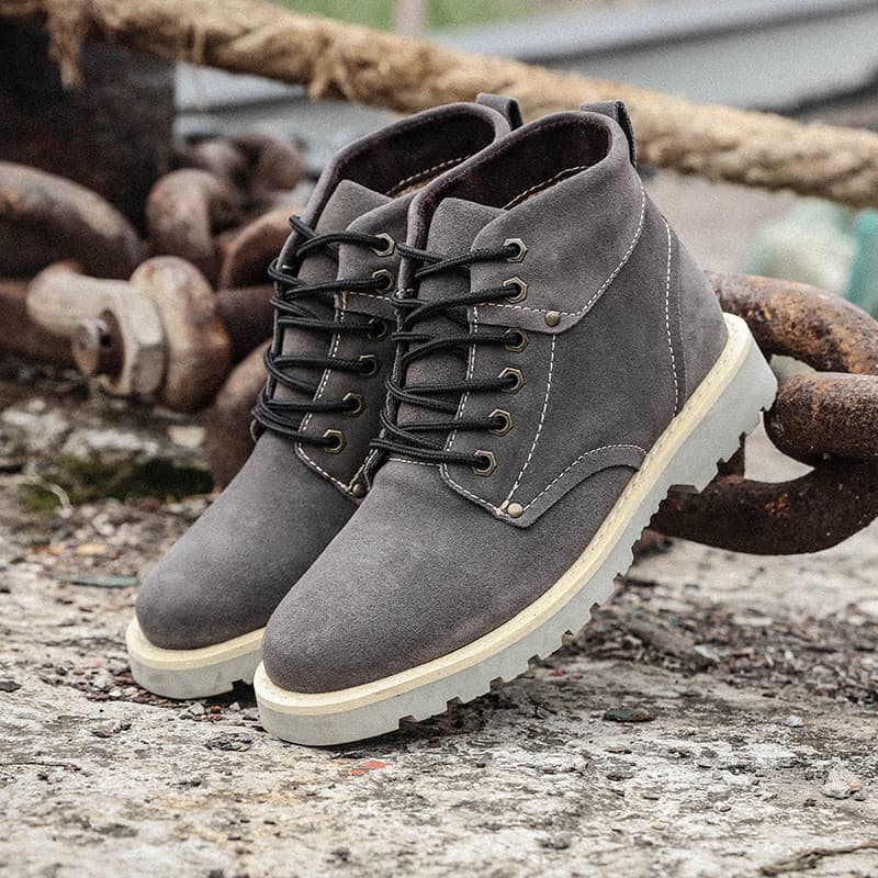 Botas Martin de couro genuíno genuíno, macacão de cano alto à prova d'água, botas curtas retrô de deserto, botas feminin