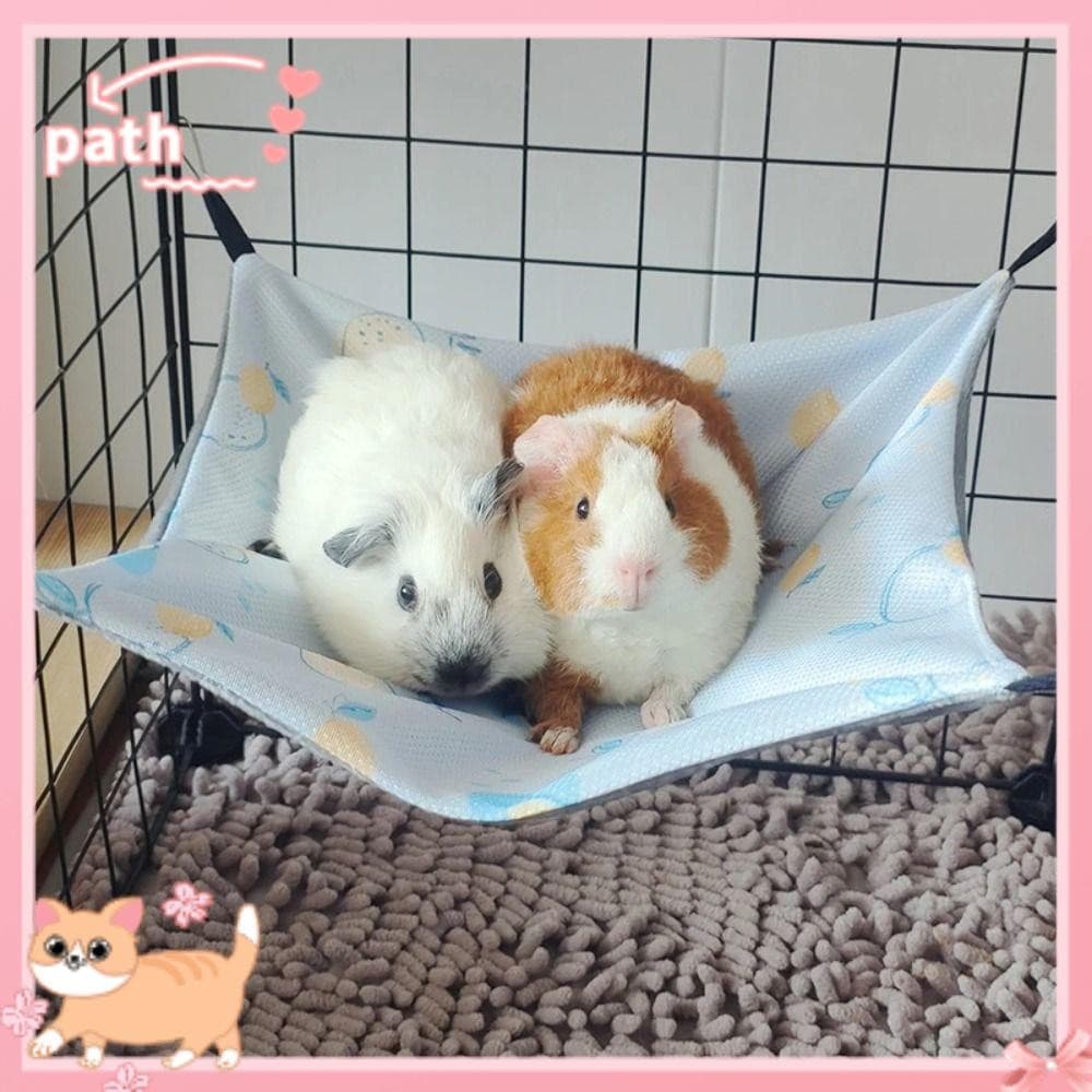 Rede De Hamster PATH , Cobaia De Seda Gelada Dupla Face , Respirável 4 Ganchos Pequenos Suprimentos Para Animais De Esti