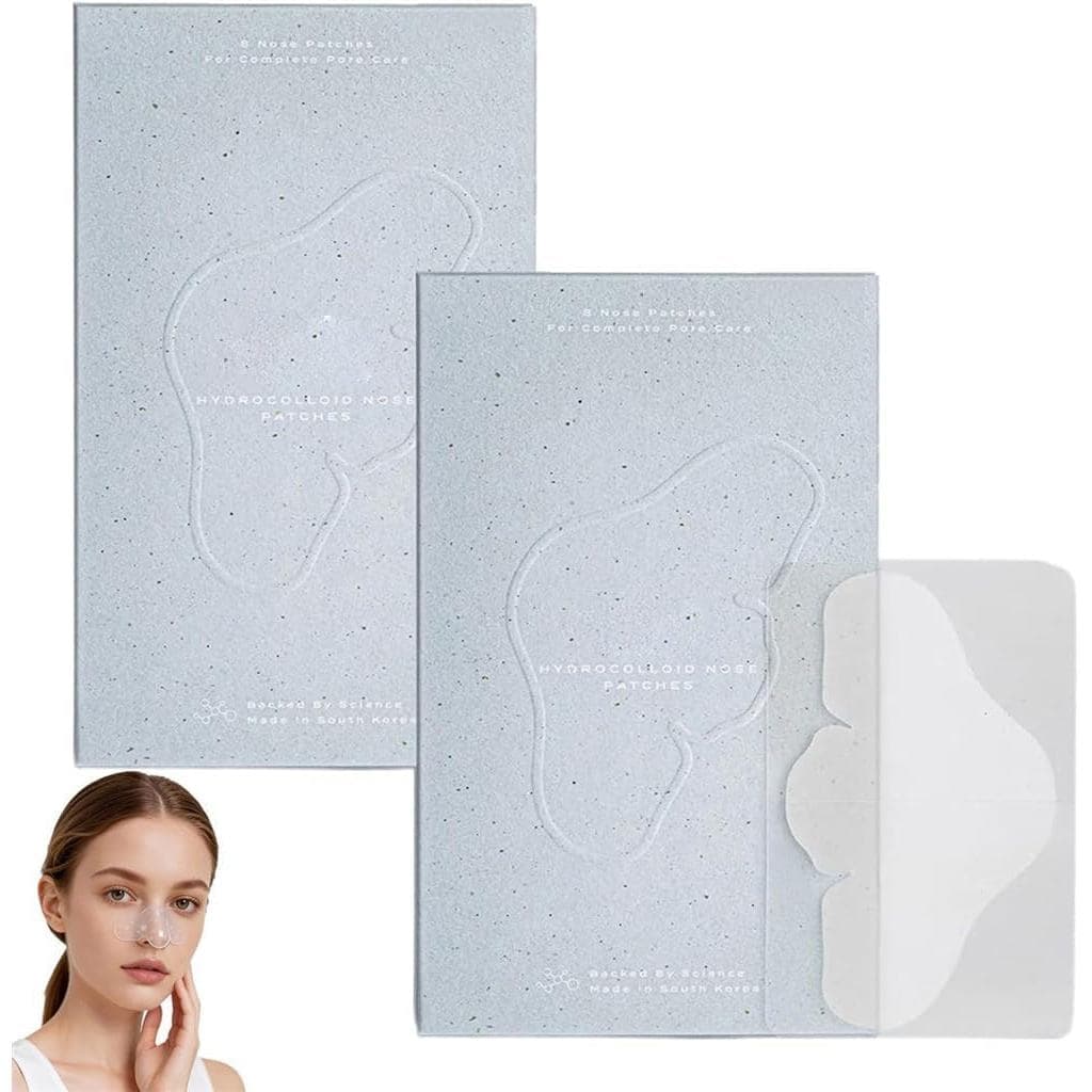 Patches Nasais VueSwiss, Patches Nasais Hidrocoloides, Tiras Removedoras de Cravos, Tiras Noturnas para Absorver Impurez