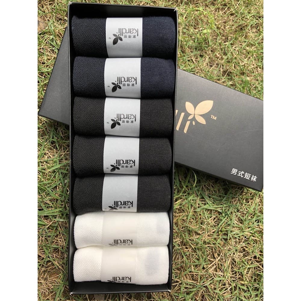 Folha verde casa Deli meias masculinas barco meias de algodão penteado meias masculinas respirável absorvente de suor co