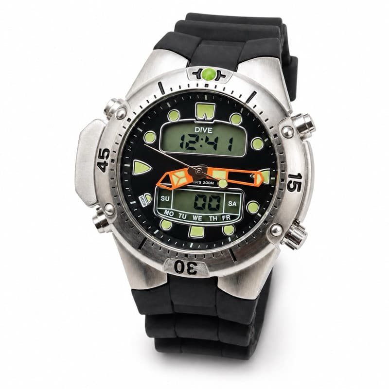 Relógio Masculino Esportivo Digital + Analógico Estilo Diver – Modelo Robusto Pulseira Borracha Top...
