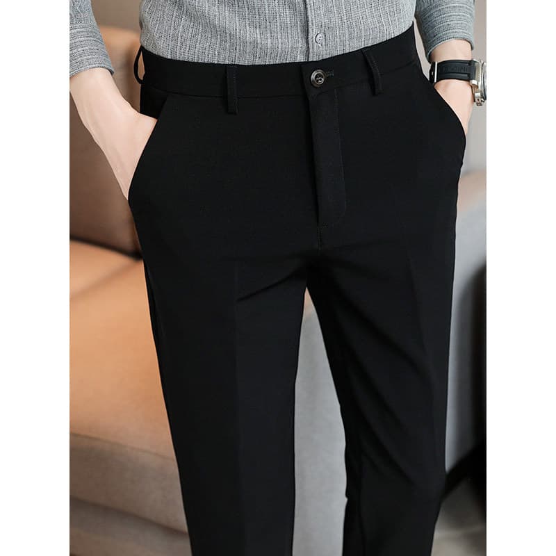 T na moda negócios magro-ajuste calças masculinas Commuter em linha reta calças casuais primavera verão versão coreana t
