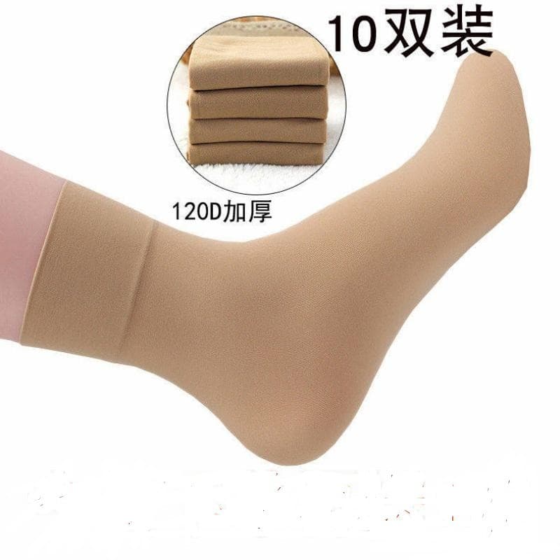 10 pares meias curtas femininas primavera outono médio grosso veludo cor de carne meias pretas meias femininas engrossad