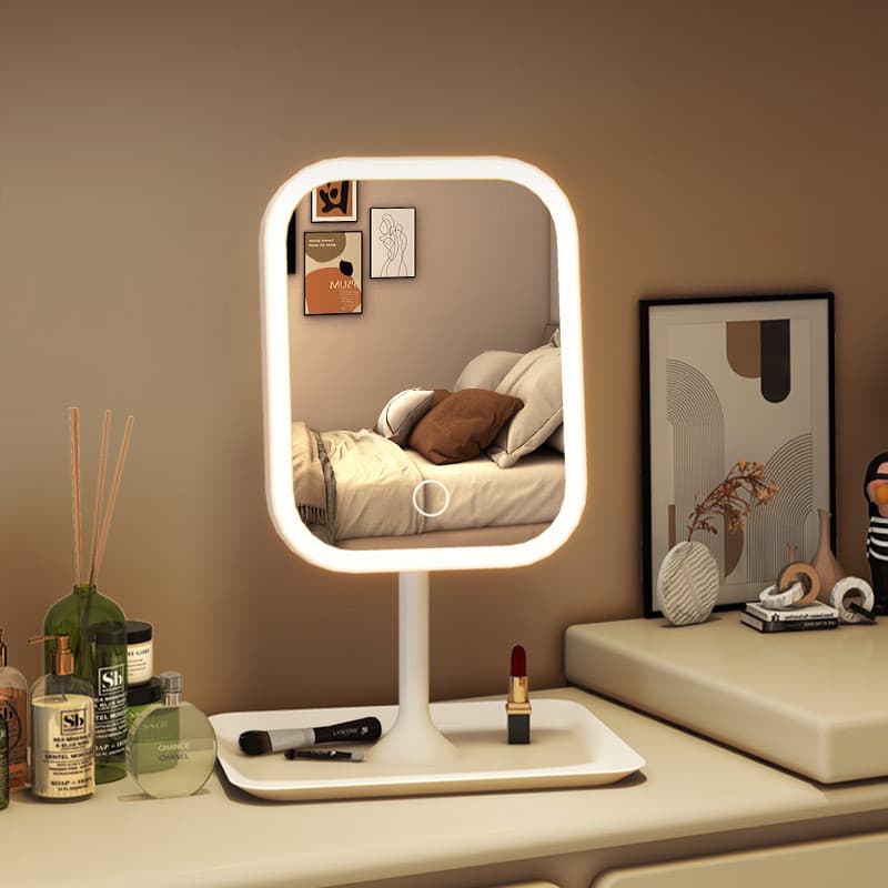 Led influenciador espelho de maquiagem luz preenchimento espelho com luz dormitório estudante Desktop portátil espelho d