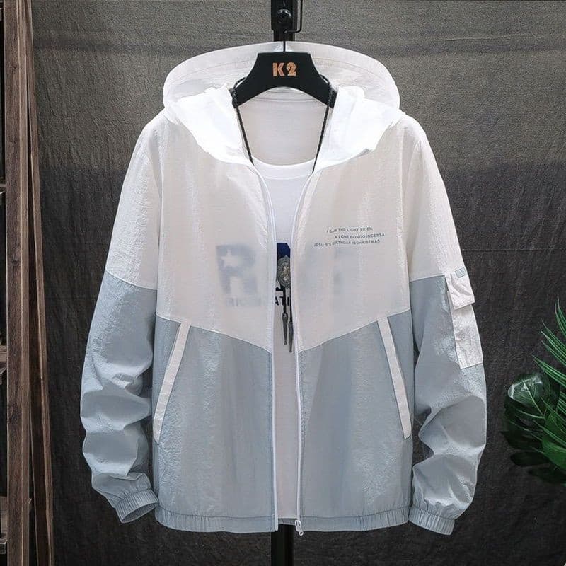 Roupa de Proteção Solar Masculina para o Verão, Jaquetas Finas e Respiráveis com Proteção UV, Secagem Rápida para Pesca