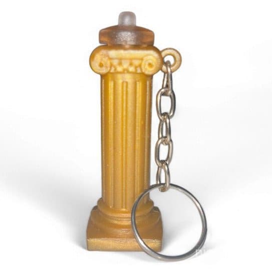 50 Chaveiro Coluna Sagrada Porta Óleo Evangélico - DOURADO