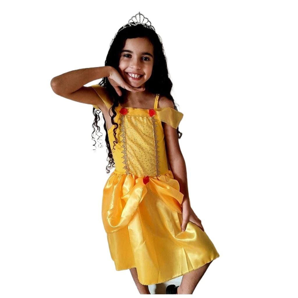 Fantasia Bela Infantil Luxo Carnaval Festa Temática Menina