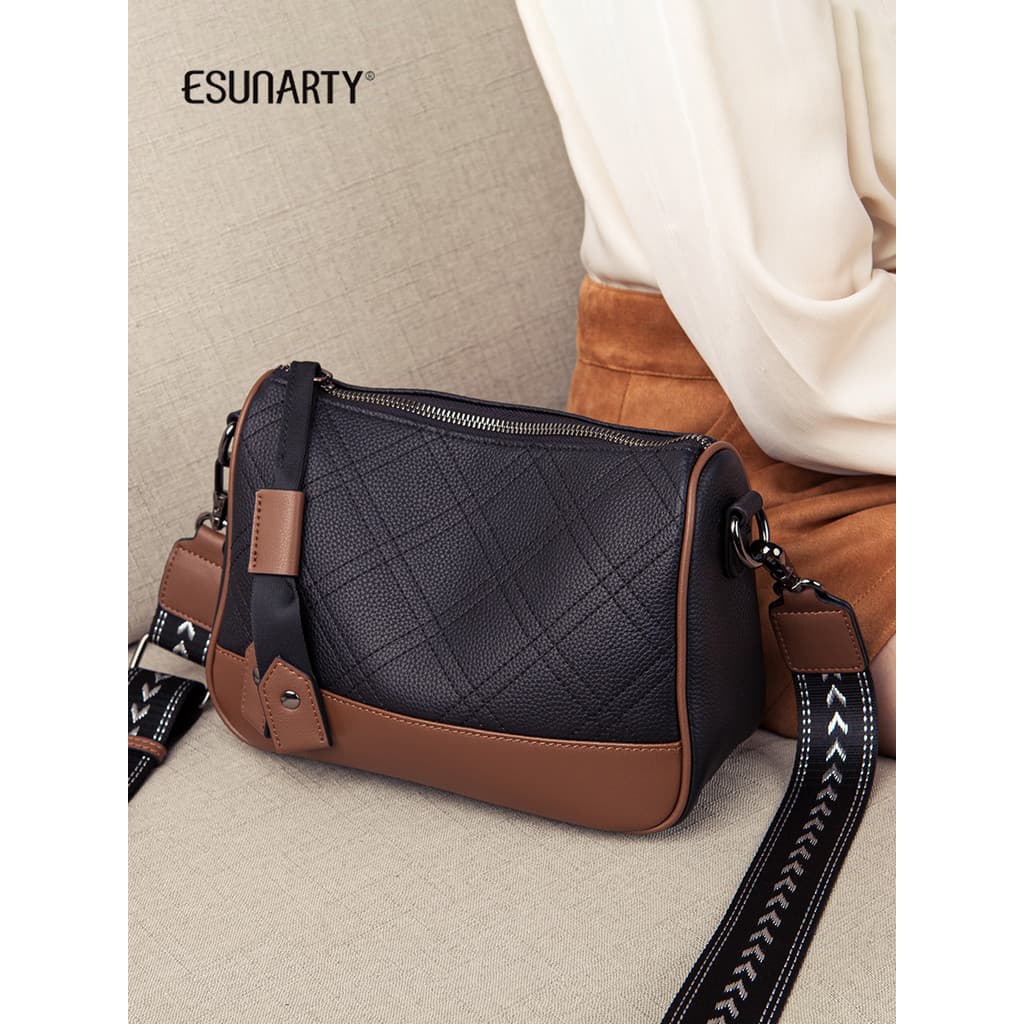 Bolsas femininas 2026 novo estilo moda losango couro bolsa de ombro senhoras moda contraste cor alça de ombro larga saco
