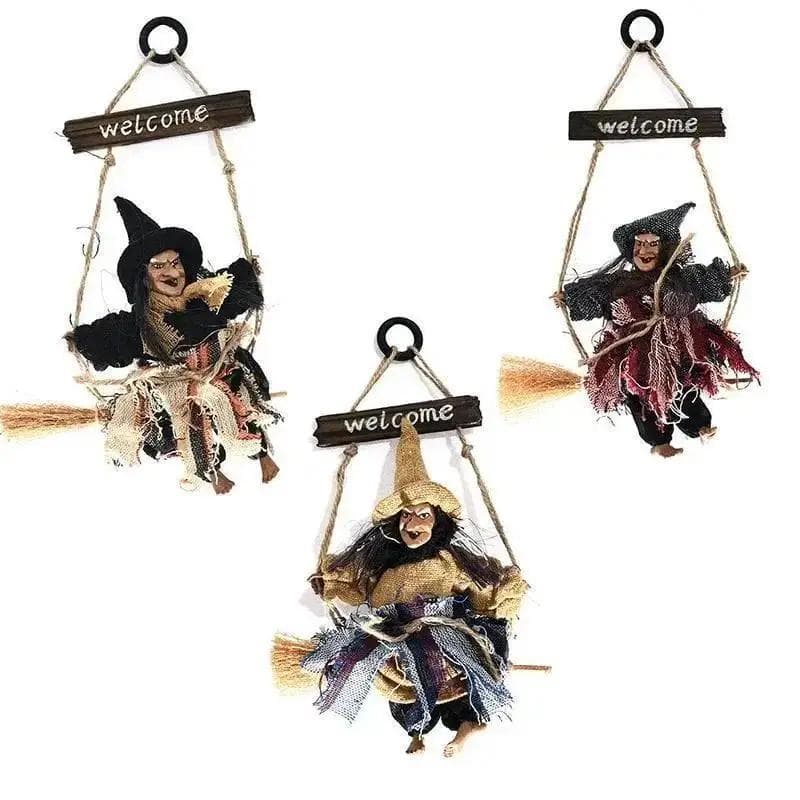 Criativo Aterrorizante Halloween Bruxa Bonecas Decorativas Adequadas Diy Decoração De Festa Assustador Pendurado Pingent