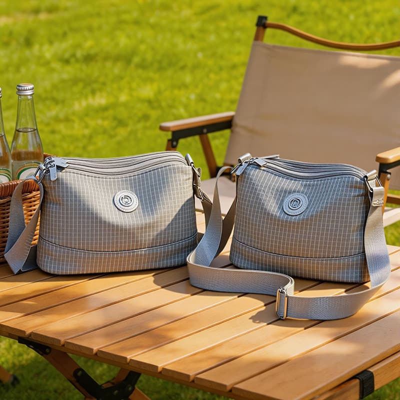 Casual simples Diagonal saco Multi-cor opcional impermeável leve bolsa de ombro Commuter pano saco senhoras pequeno saco