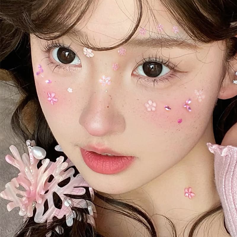 Adesivos de maquiagem para os olhos de fantasia antiga Adesivos de diamante Decoração de maquiagem de palco Decalques de