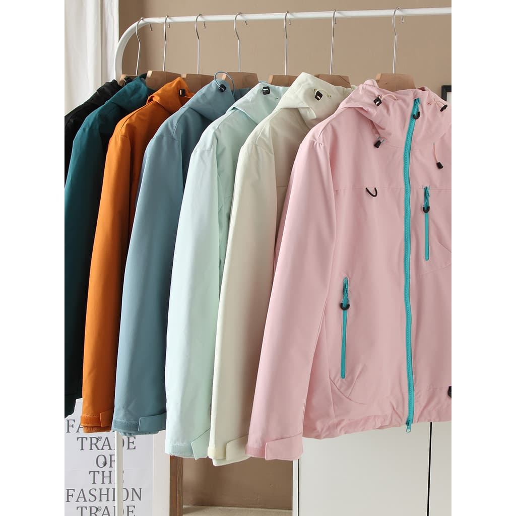 Jaqueta de lã ao ar livre três-em-um outono inverno casal estilo masculino feminino à prova de vento jaqueta repelente d