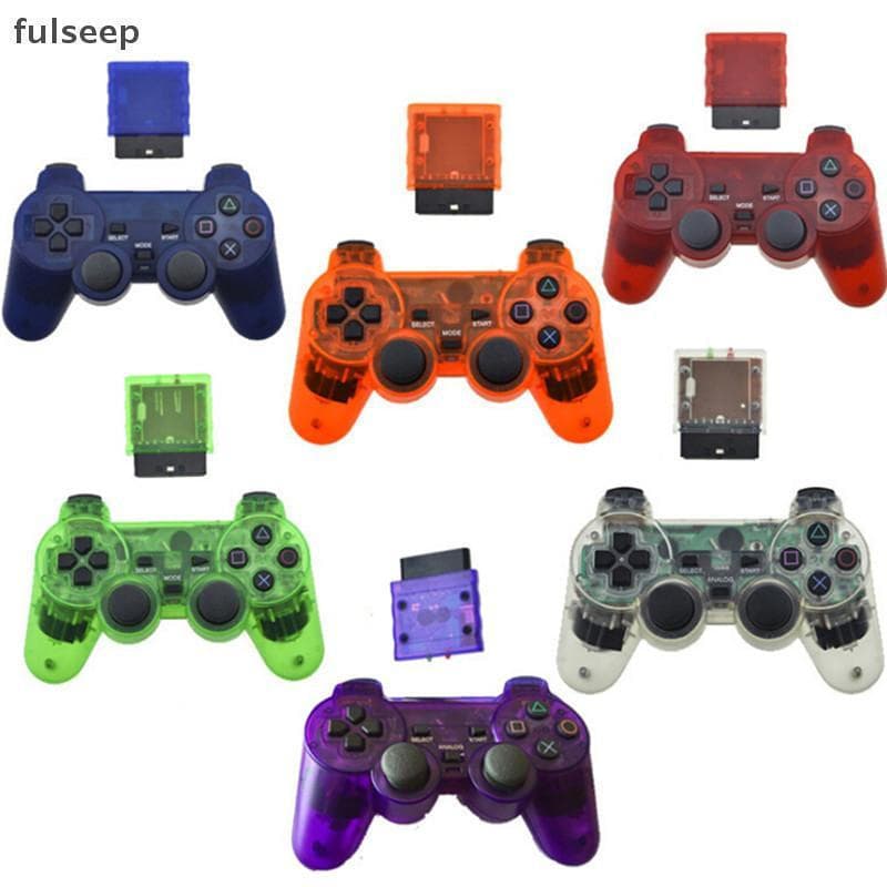 [fulseep] 1 Conjunto De Controlador De Jogo Sem Fio Colorido 2.4 Ghz Gamepad Joypad Para PS2 BR