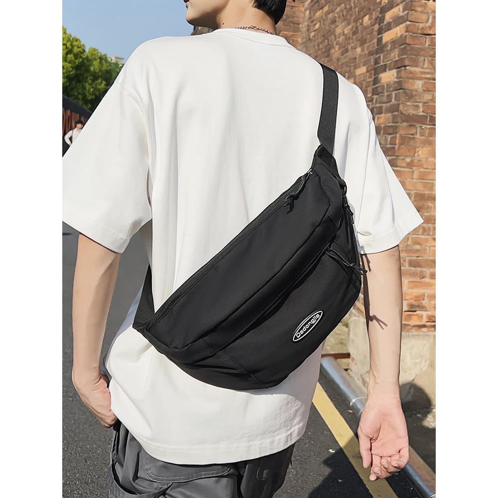 Bolsa mensageiro de grande capacidade para meninos, mochila Casual japonesa esportiva, bolsa de cintura, novo estilo, bo