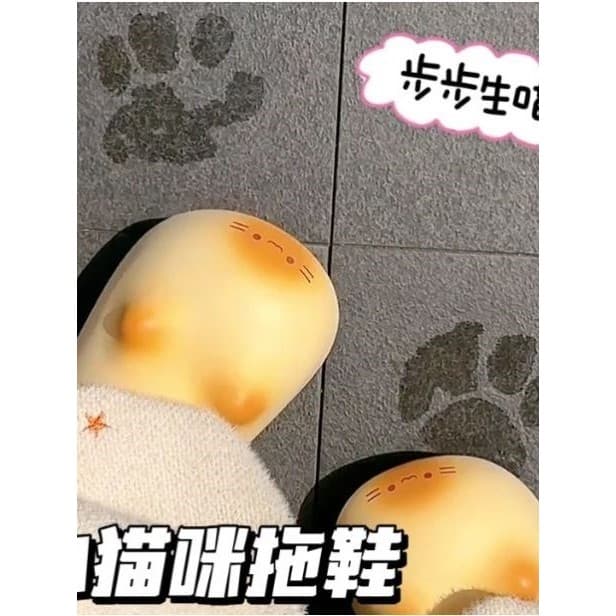 Chinelos de algodão de gato de desenho animado dos desenhos animados inverno interior antiderrapante anti-alto valor chi