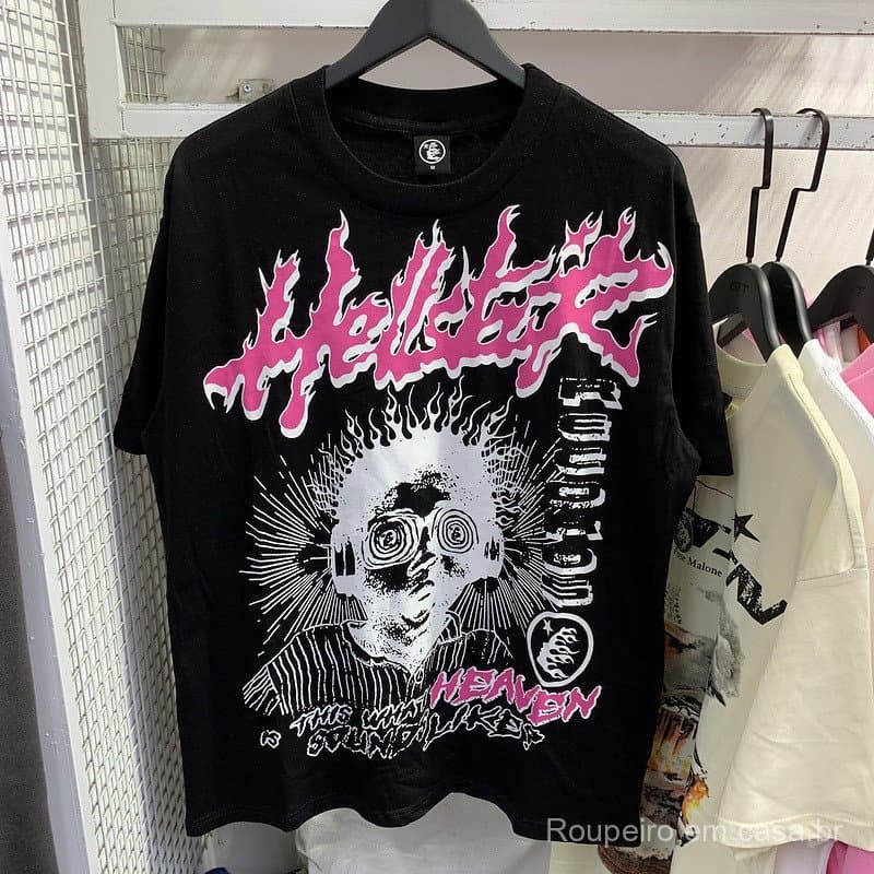2025 verão novo estilo europeu americano Street Wear masculino feminino tamanho grande solto de manga curta em torno do