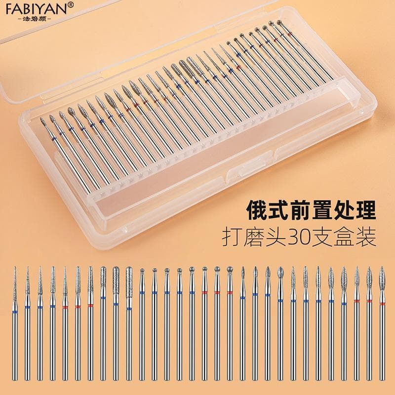 Conjunto de cabeça de polimento de Manicure, remoção de unhas, estilo russo, pré-tratamento, acessórios de máquina de po