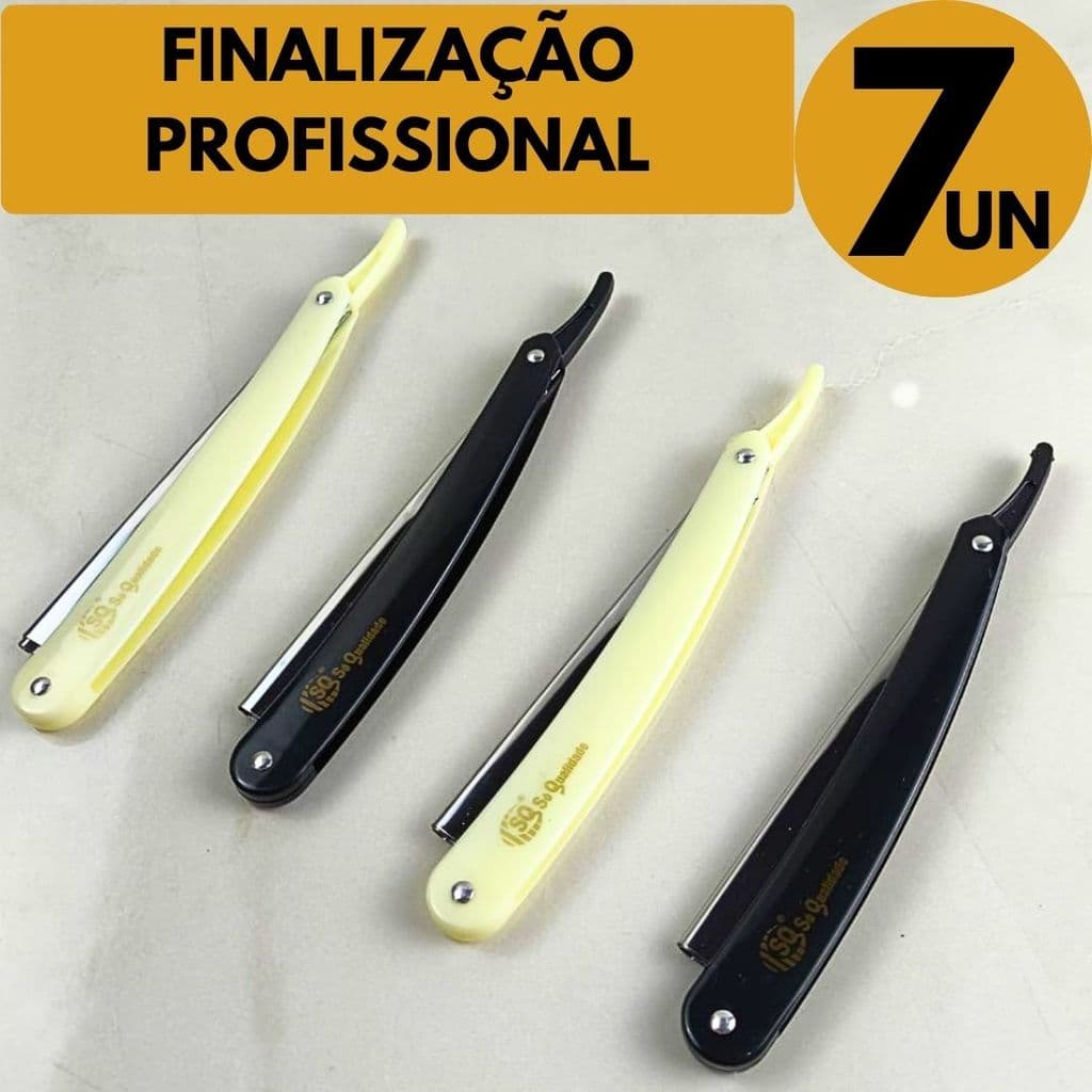 Navalhete Aço Inox Para Barba Cabelo Acabamento Ótimo Custo Benefício Barbeiro Salão Barbearia Casa