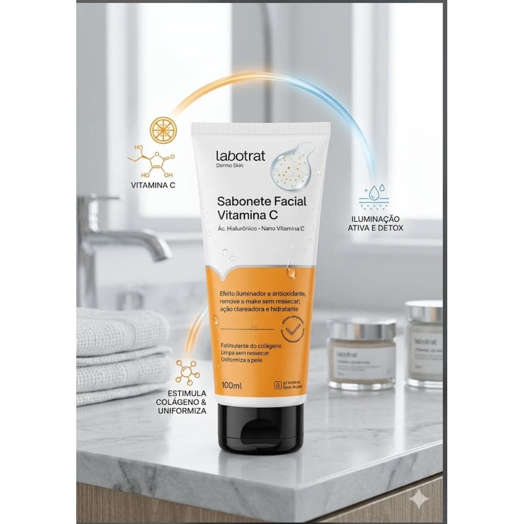 Sabonete Facial Vitamina C Labotrat Dermo Skin