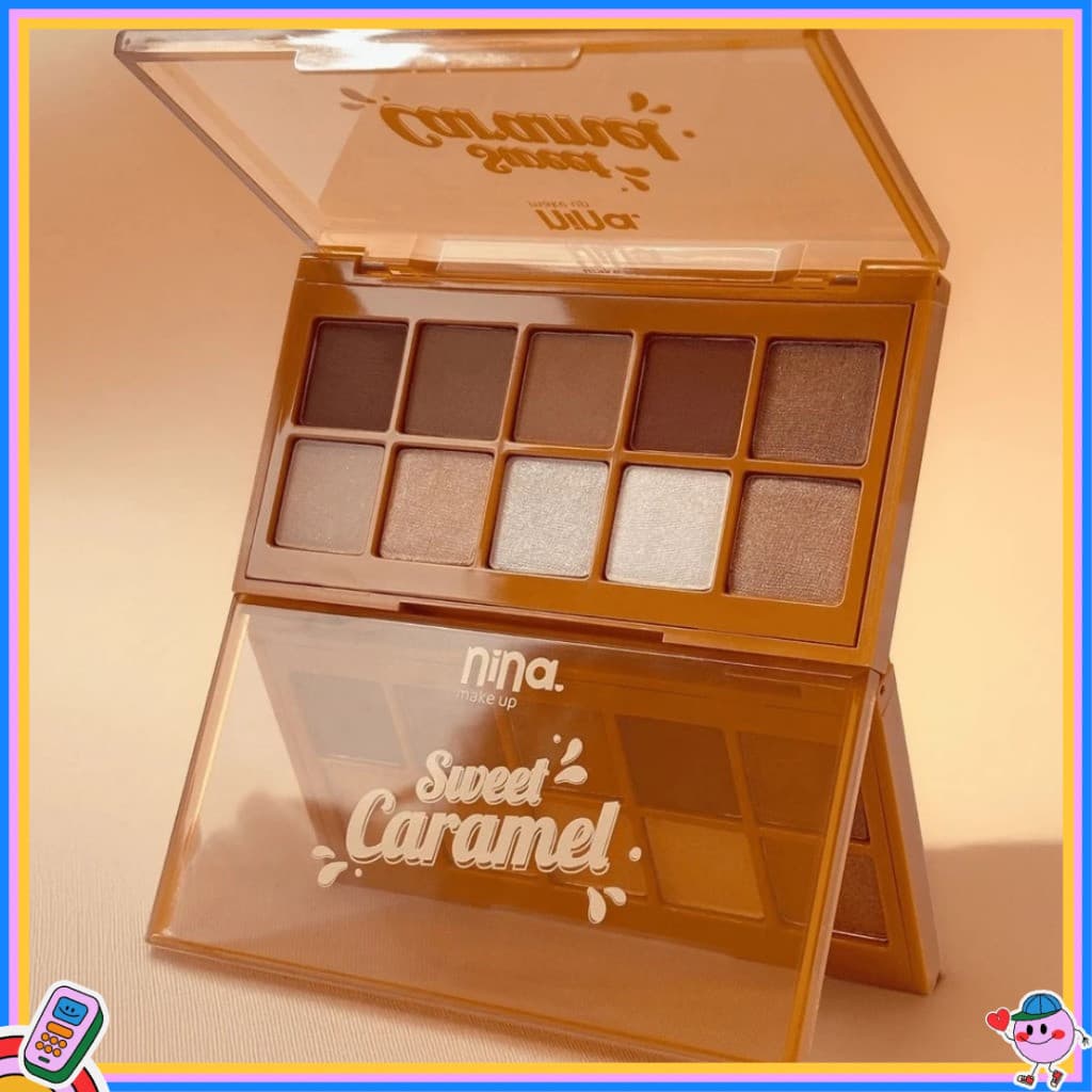 PALETA DE SOMBRAS SWEET CARAMEL - EXPLOSÃO DE CARAMELO - NINA MAKEUP