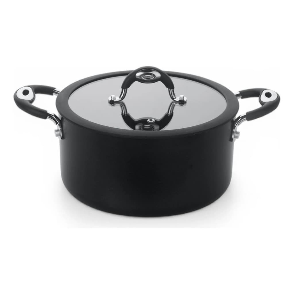 Panela Caçarola Dom Multiflon 30cm com Tampa Antiaderente Alumínio Quartzo Cozinha Fogão Casa