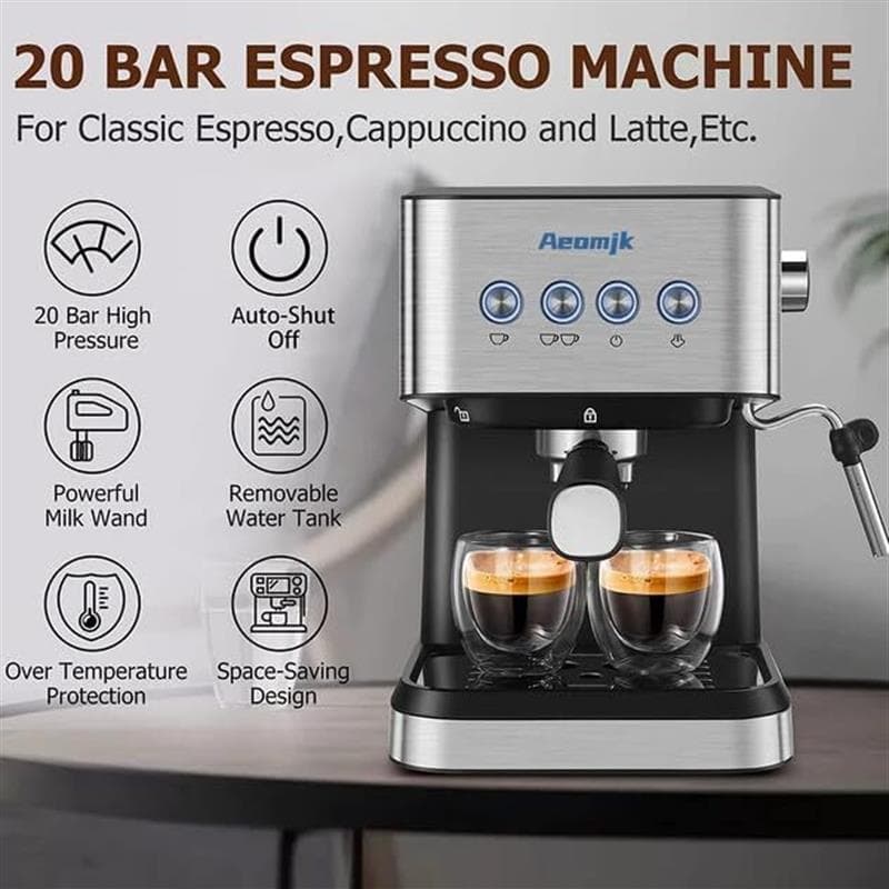 Máquina de café expresso extração americana pequena totalmente semiautomática espuma de leite a vapor Hong Kong padrão j
