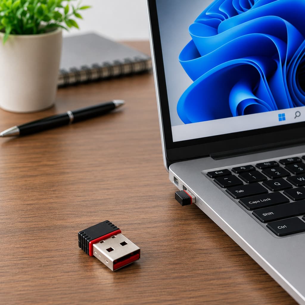 Mini Adaptador WiFi Nano USB 2.4G Receptor Wireless Para Computador e Notebook