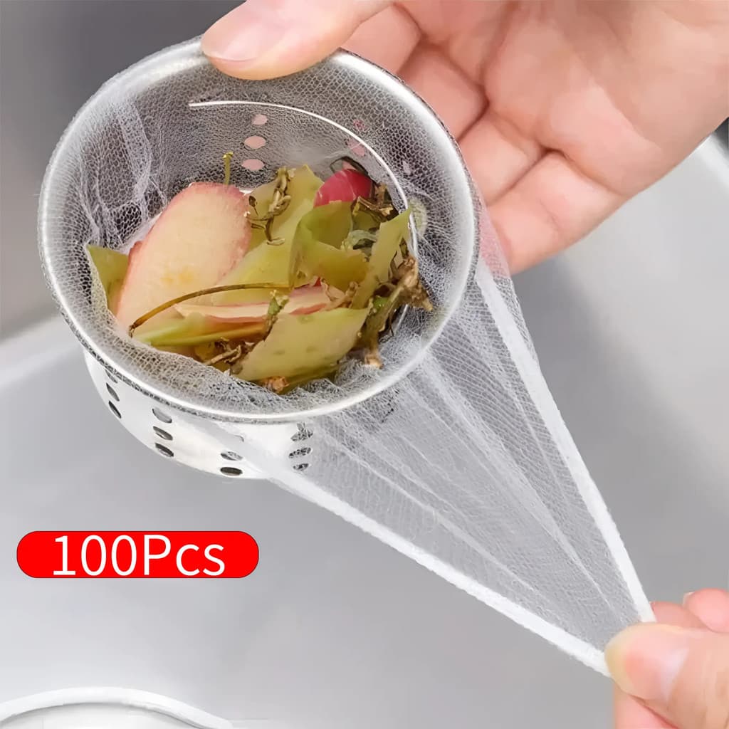 Filtros Descartáveis de Malha para Pia de Cozinha, Anti-entupimento, Filtros para Orifícios de Drenagem, Sacos de Lixo,