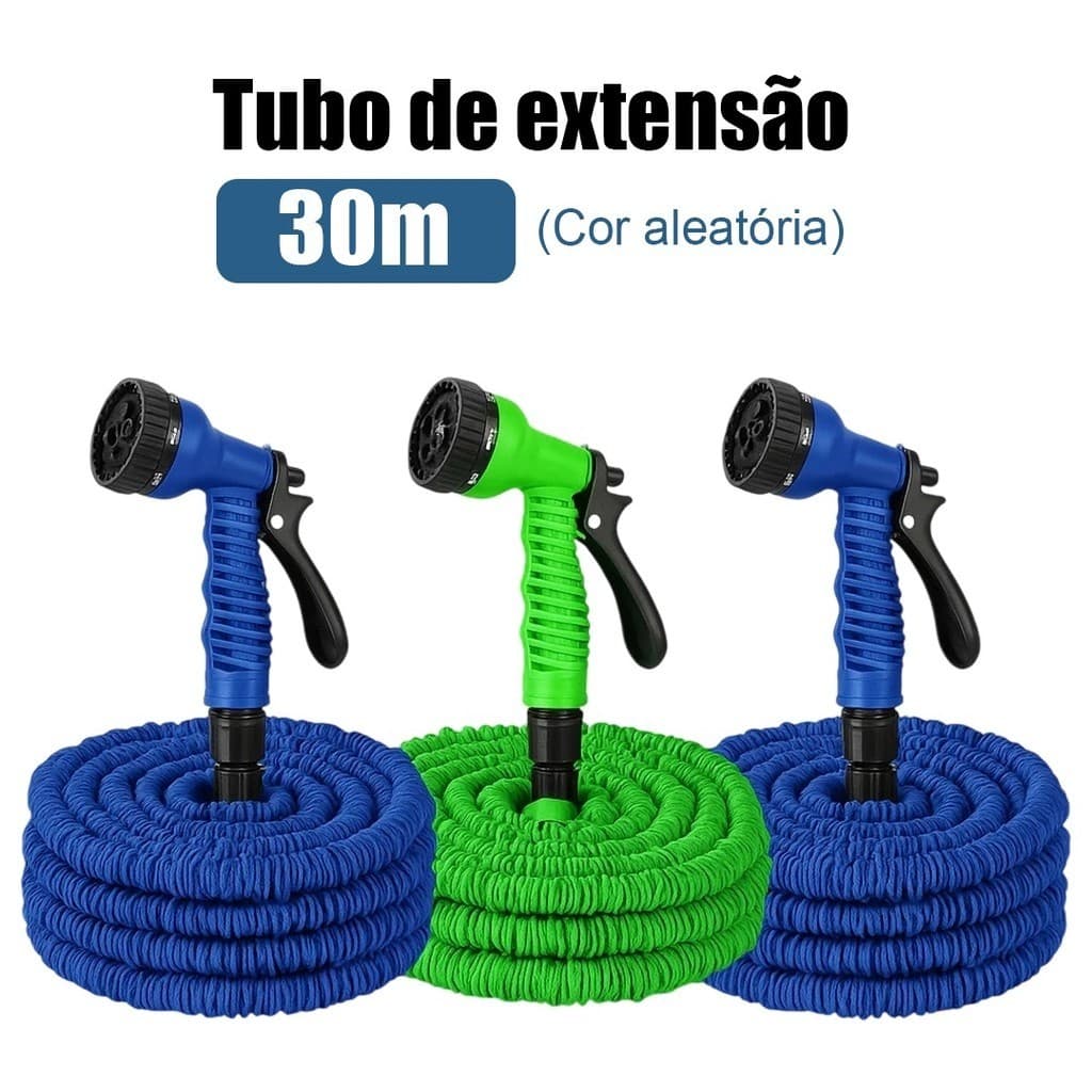 Mangueira Expansível Elástica 15m/30m/60m – Jardim Retrátil Multiuso para Plantas e Limpeza