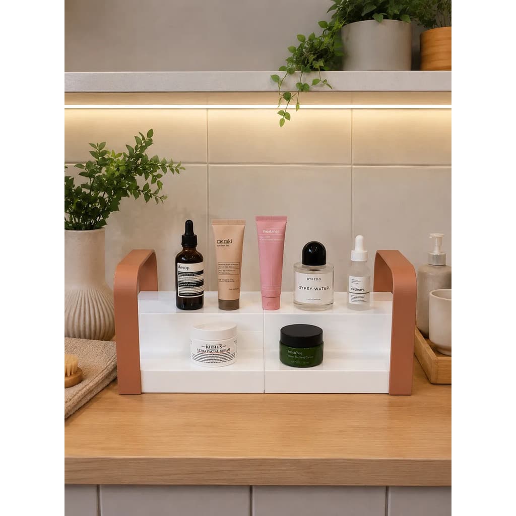 Organizador Extensível Multiuso 2 Andares Porta Cosméticos