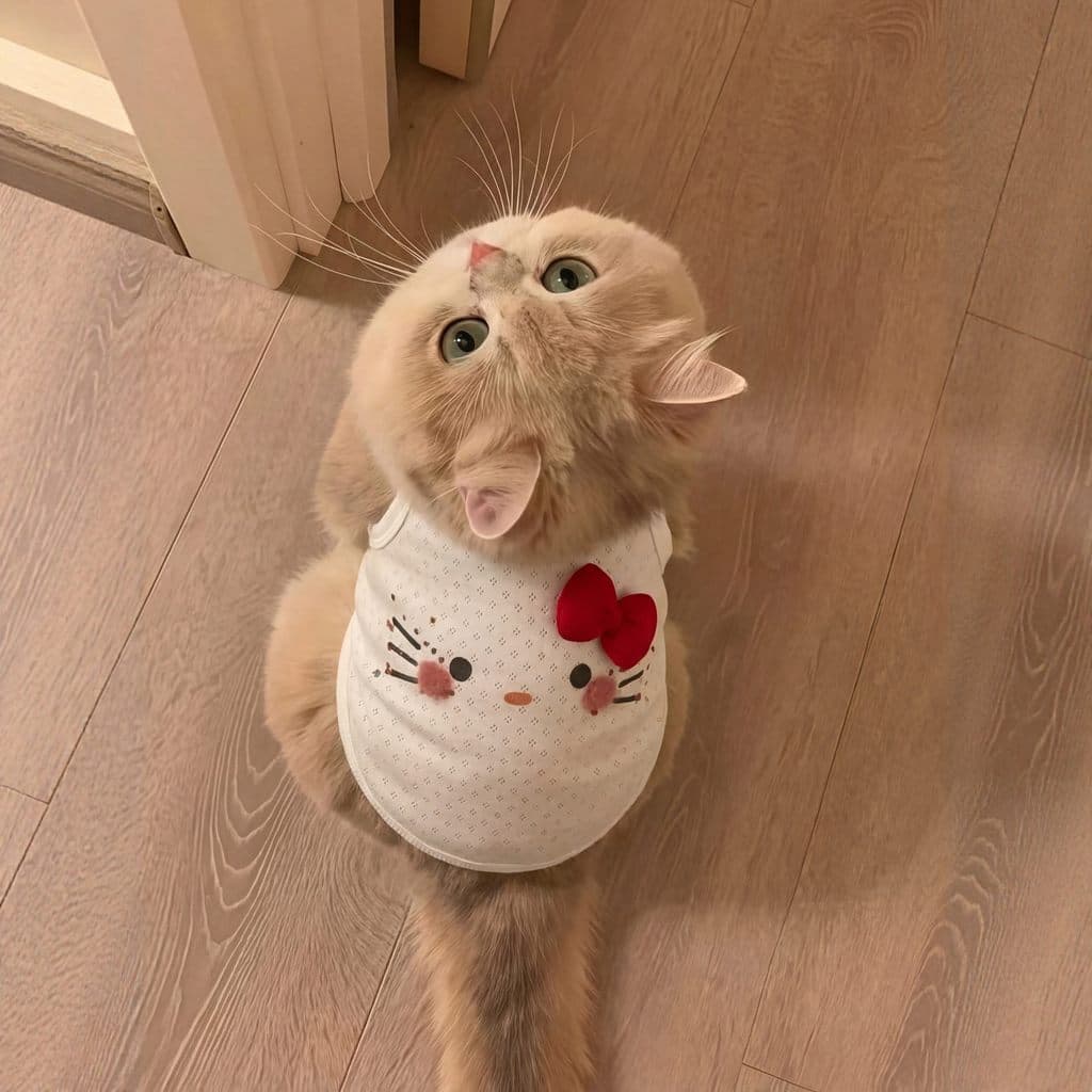 Roupas de gato gatinho Anti-fiapos estilo fino colete de verão 2026 novo estilo alemão gato Muppet gato roupas para cães