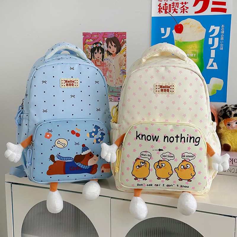 Mochila feminina estudantes do ensino fundamental primeiro a sexta série leve bonito mochila menina dos desenhos animado
