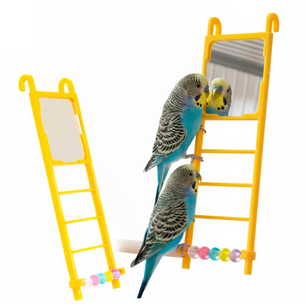 Kit 2 Escada Espelhada Para Pássaros The Pets Brasil – Brinquedo Interativo e Colorido