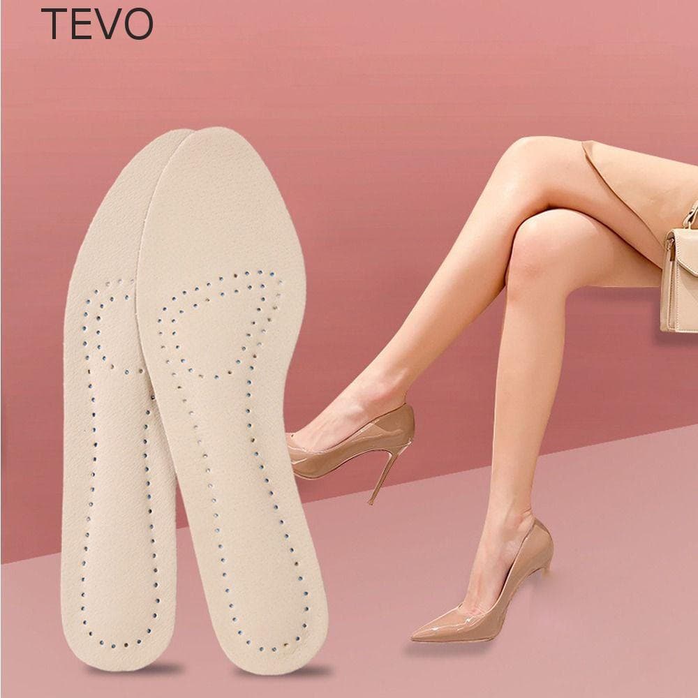 TEVO Palmilhas De Sapatos De Salto Alto Couro Antiderrapante Absorção De Choque Acessórios Para Almofada De Sapato