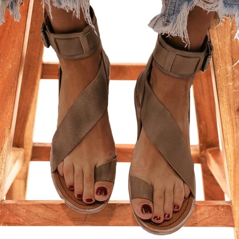 2020 Plus Size 43 Sandálias Femininas Romanas Verão Planas Sapatos Femininos