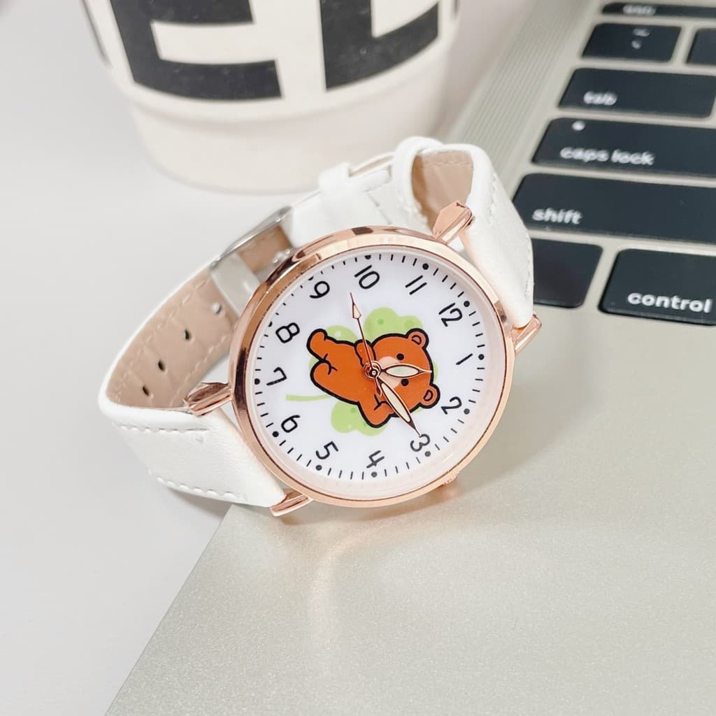 Rilakkuma relógio bonito dos desenhos animados dopamina estudantes do ensino fundamental júnior simples presente de aniv