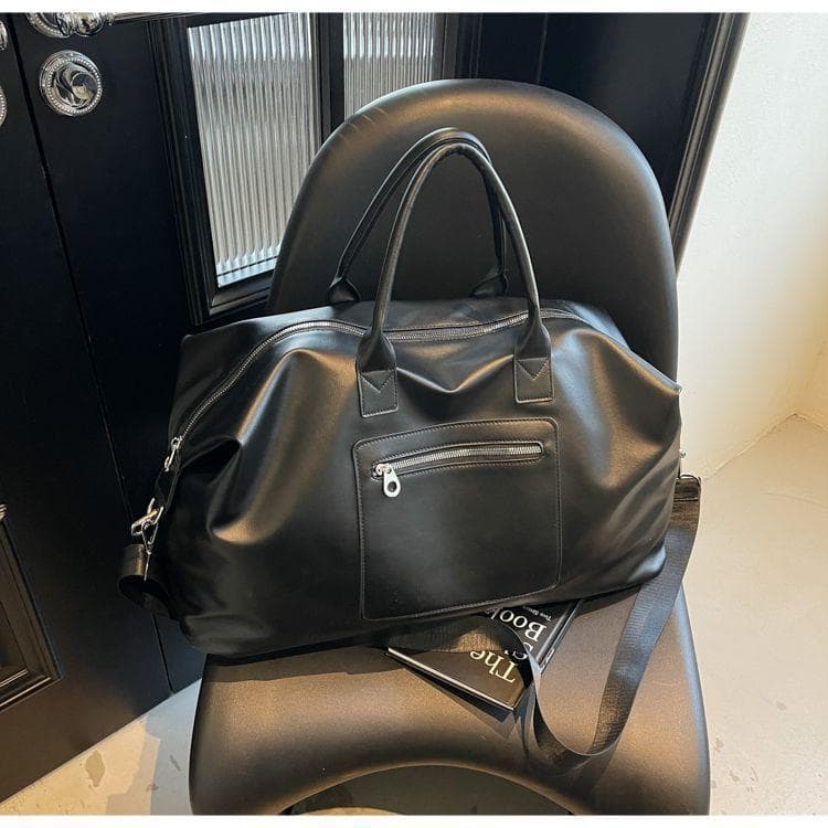 Espaçosa Mala Viagem Retrô Material Sintético Bolsa Feminina Esportiva Ginástica Ombro Transversal
