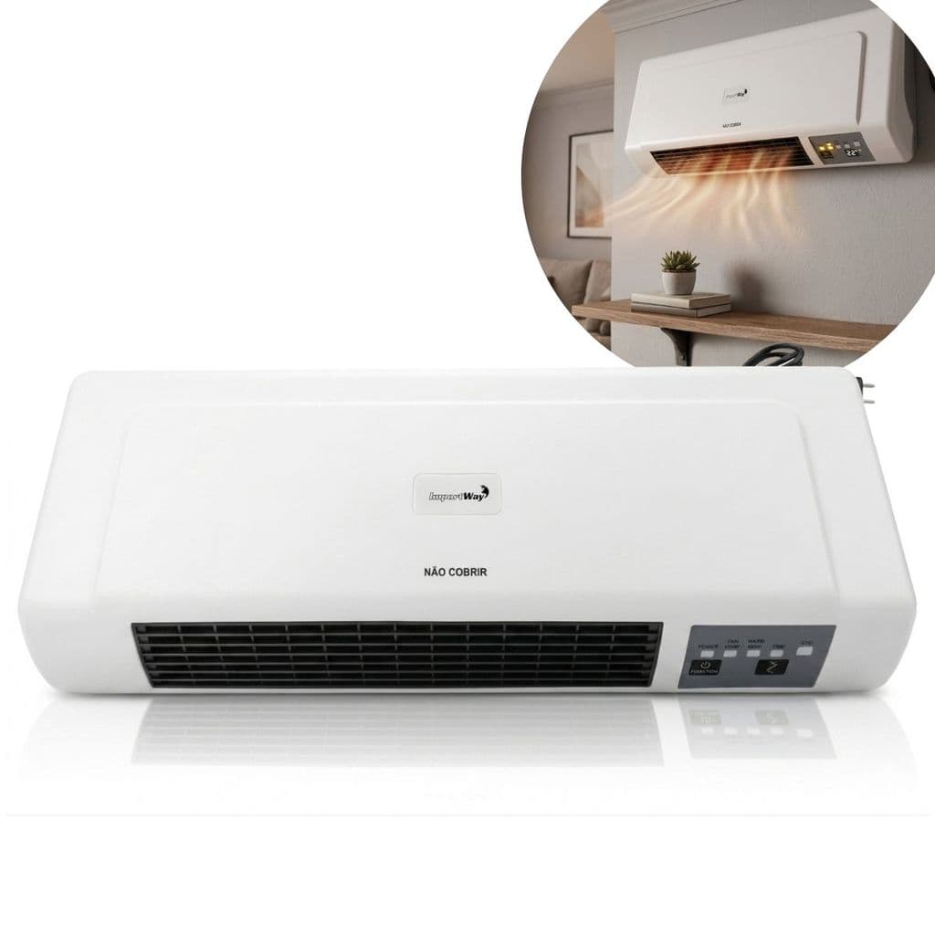 Aquecedor Elétrico Parede Frio e Quente 127V Com Controle Importway