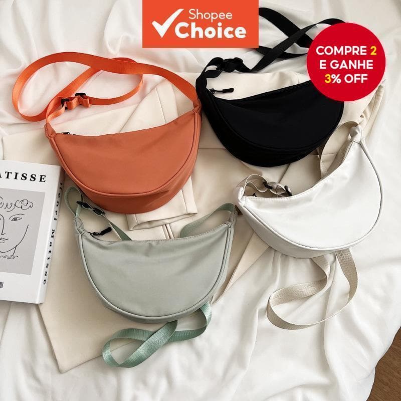 Moda Nylon Dumpling Bolsa Leve Carteira De Um Ombro Multifuncional Axila De