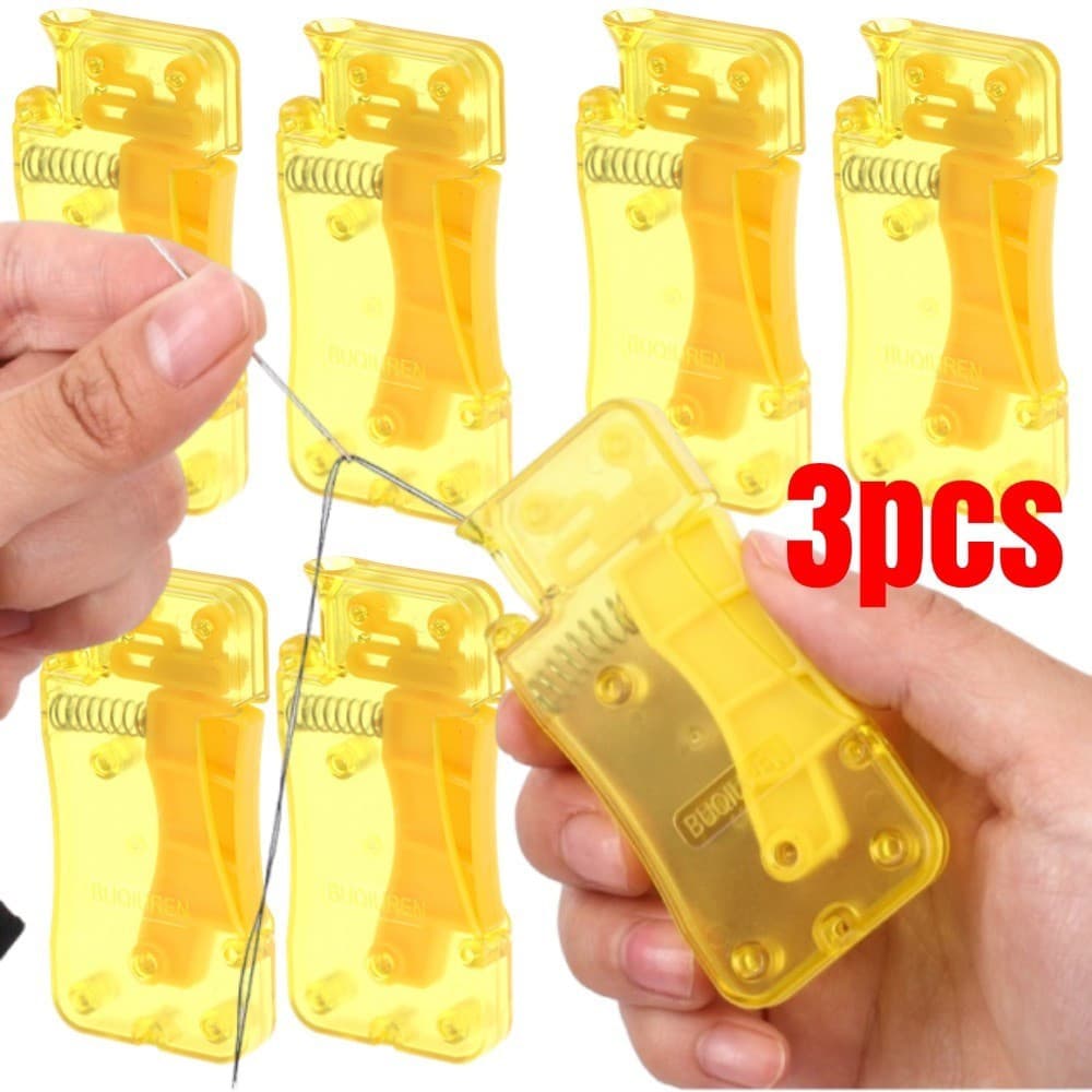 1/2/3 peças de Acessórios para Inserção de Agulha e Linha, Equipamento de Costura com Inseridor de Linha Manual e Automá