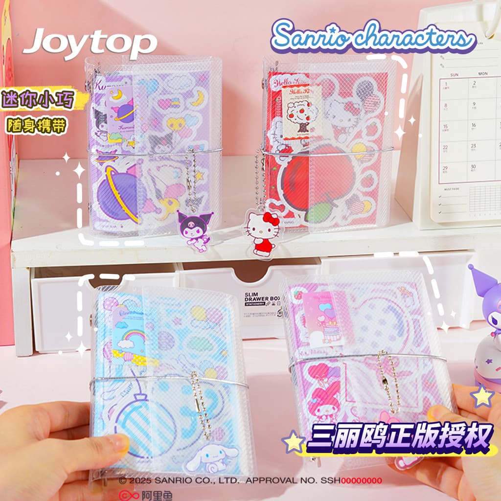 Manual Sanrio genuíno M5 Kuromi Melody Cão de orelhas grandes Hello Kitty Cor Página interna Caderno de bolso Bloco de n