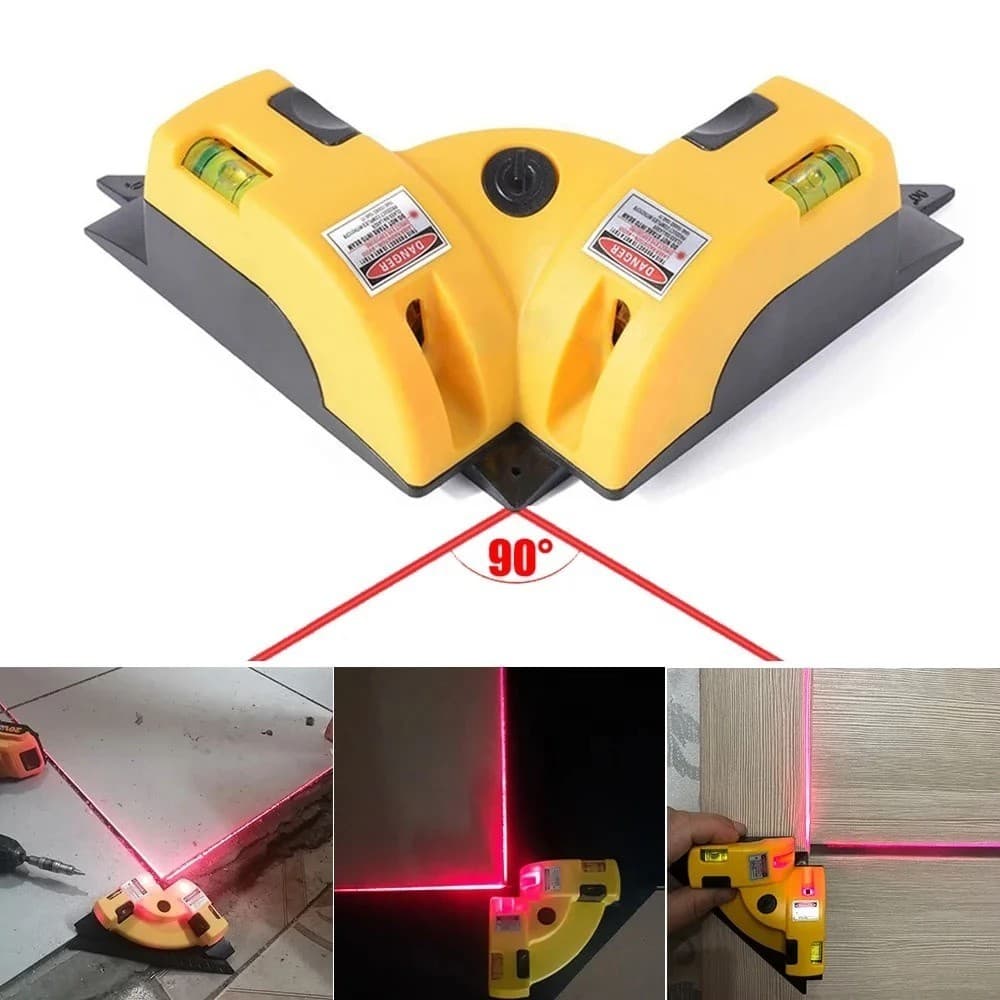 Nível a laser horizontal/vertical de 90 graus com fio de prumo, 10 metros, adequado para construção civil.