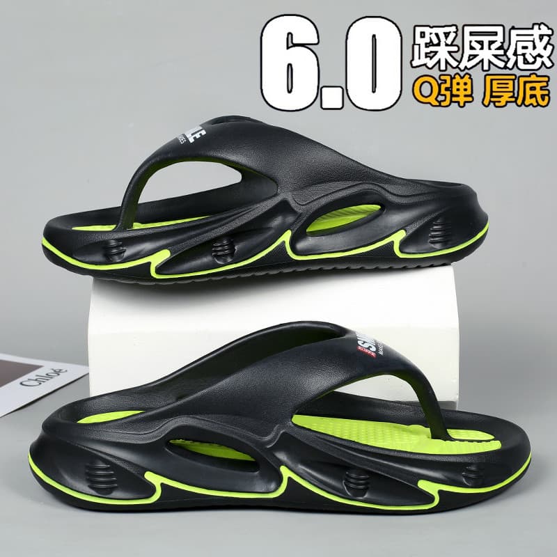 Chinelos masculinos 2026 novo estilo verão exterior usar chinelos de sola grossa desodorante antiderrapante masculino Vi