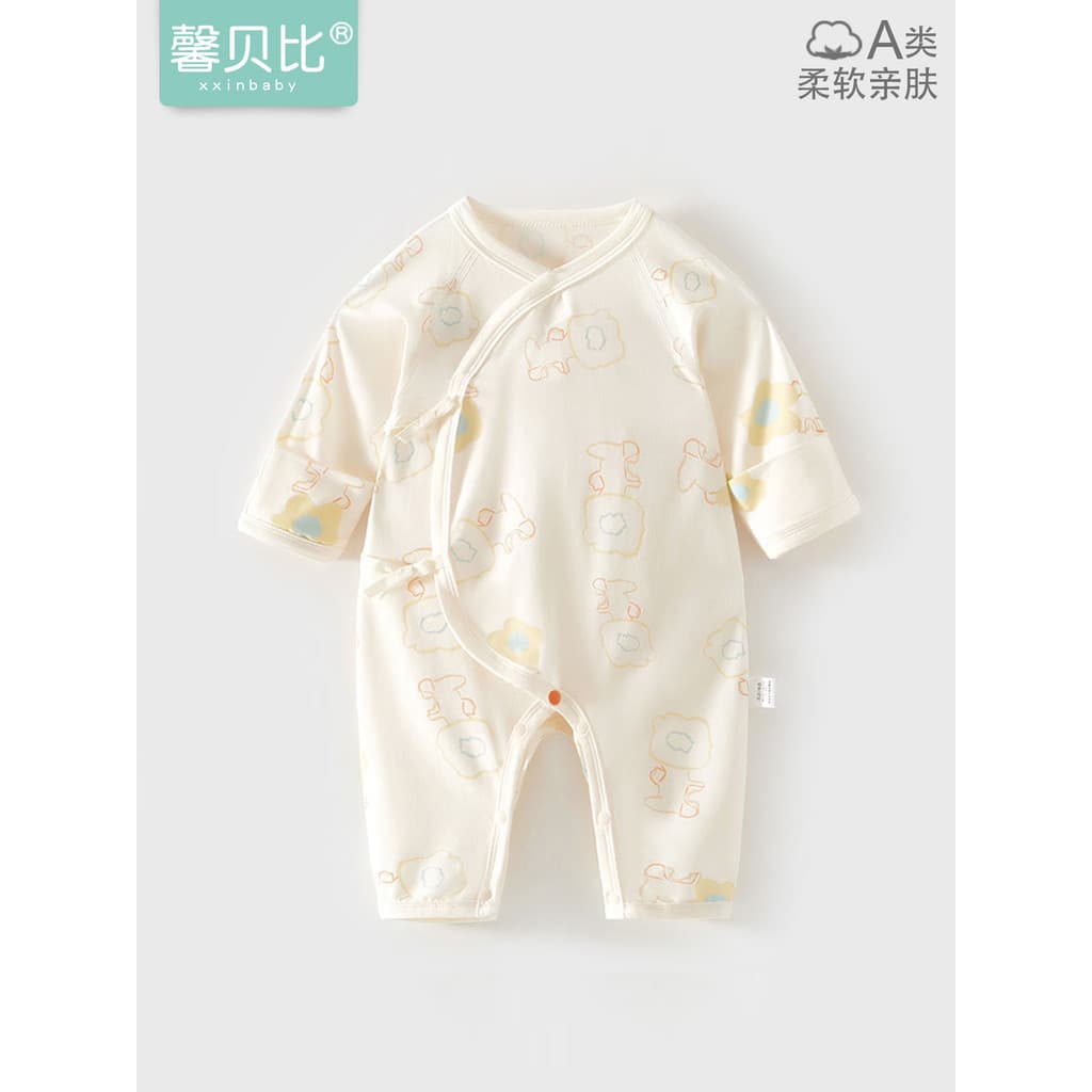 Xin Babe roupas de bebê recém-nascido monge roupas verão Modal pijamas de manga comprida macacão fino