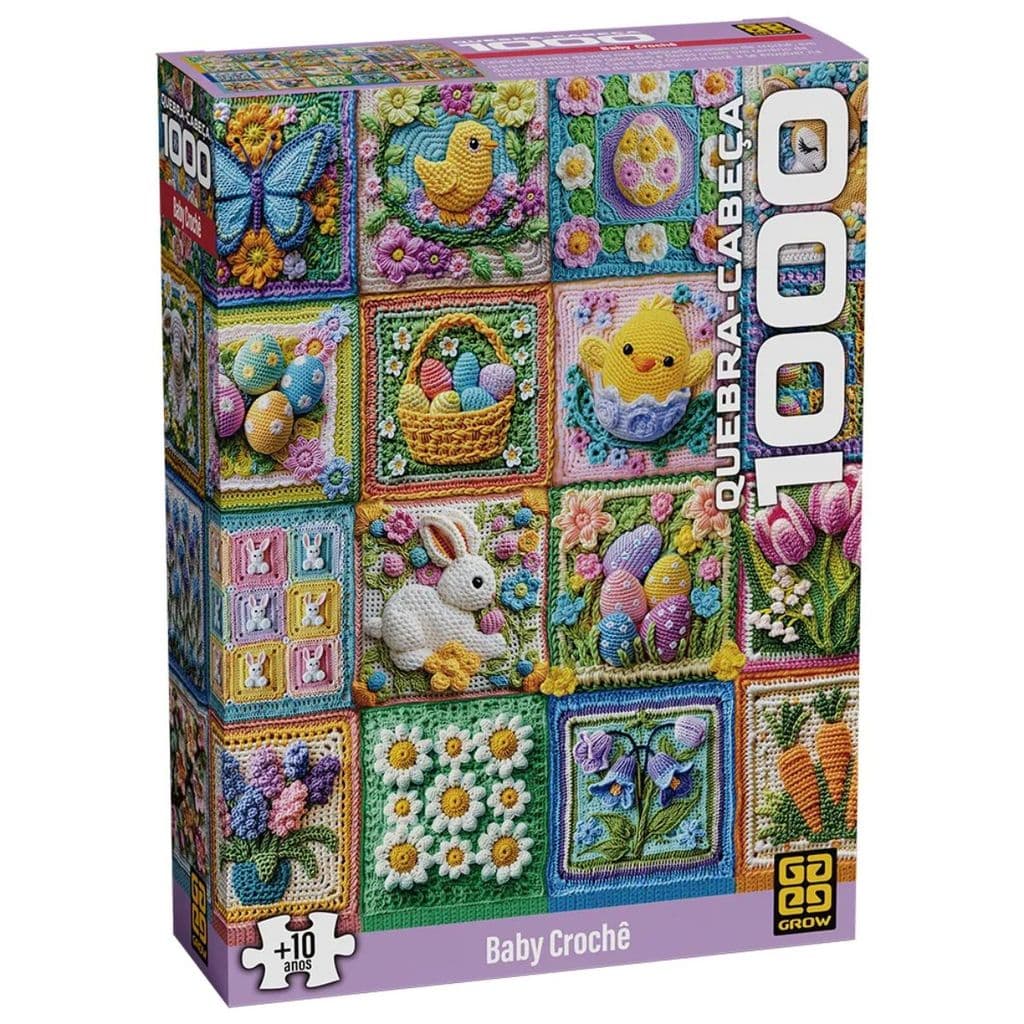 Quebra-Cabeça 1000 Peças Baby Crochê 05166 Grow