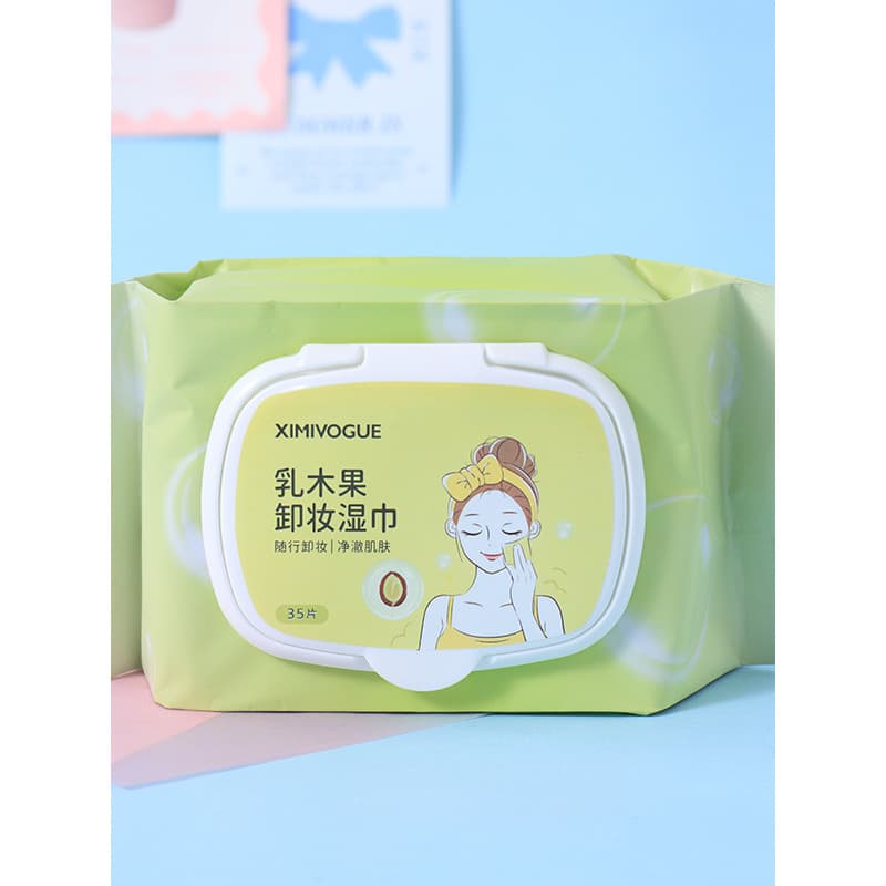XIMIVOGUE Ximei Eslite Manteiga de Karité Toalhetes Removedores de Maquiagem Aloe Vera Toalhetes Removedores de Maquiage