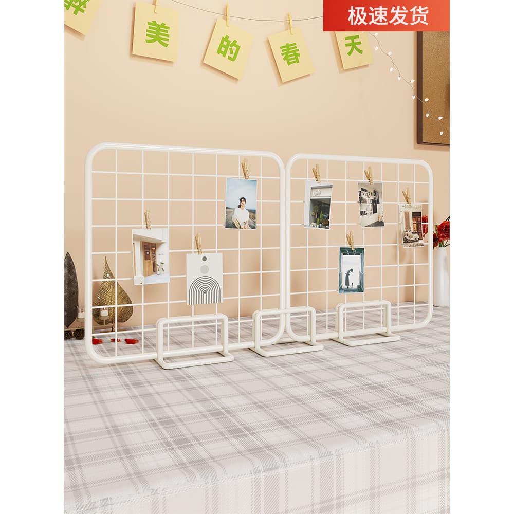 Rack de exibição de grade de mesa, jardim de infância, foto, trabalho, influenciador de parede, decoração, rack de ferro