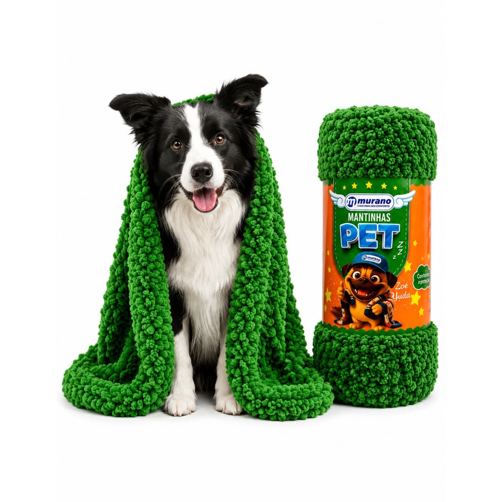 Manta Pet Cobertor Cachorro Gato Murano Macia Quente - Verde-escuro