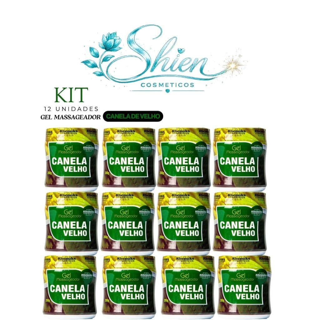 Kit 12 Unidades Gel Massageador Canela Velho Rhenuks (Afilhado)