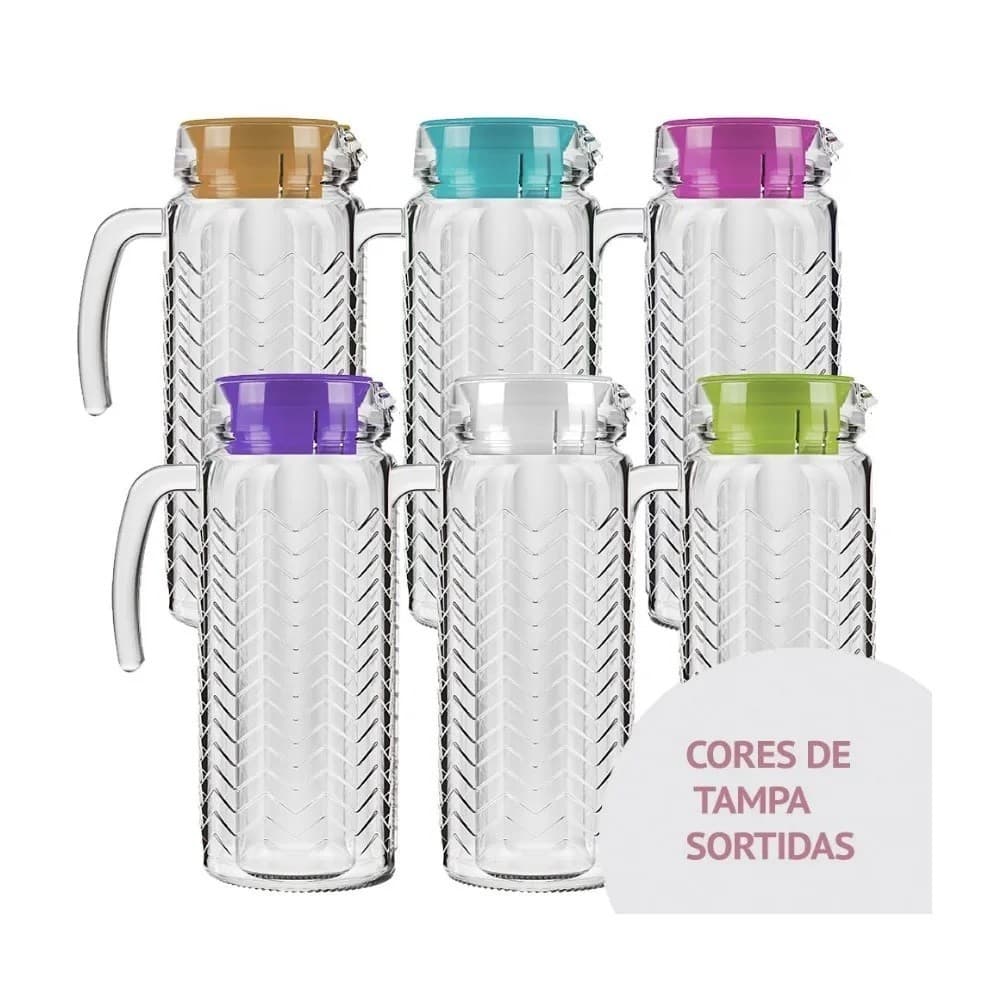 JARRA DE VIDRO 1,2L NADIR FIGUEIREDO LADRILHO C/TAMPA / AGUA / SUCO / BEBIDAS / REFRESCOS GARRAFA